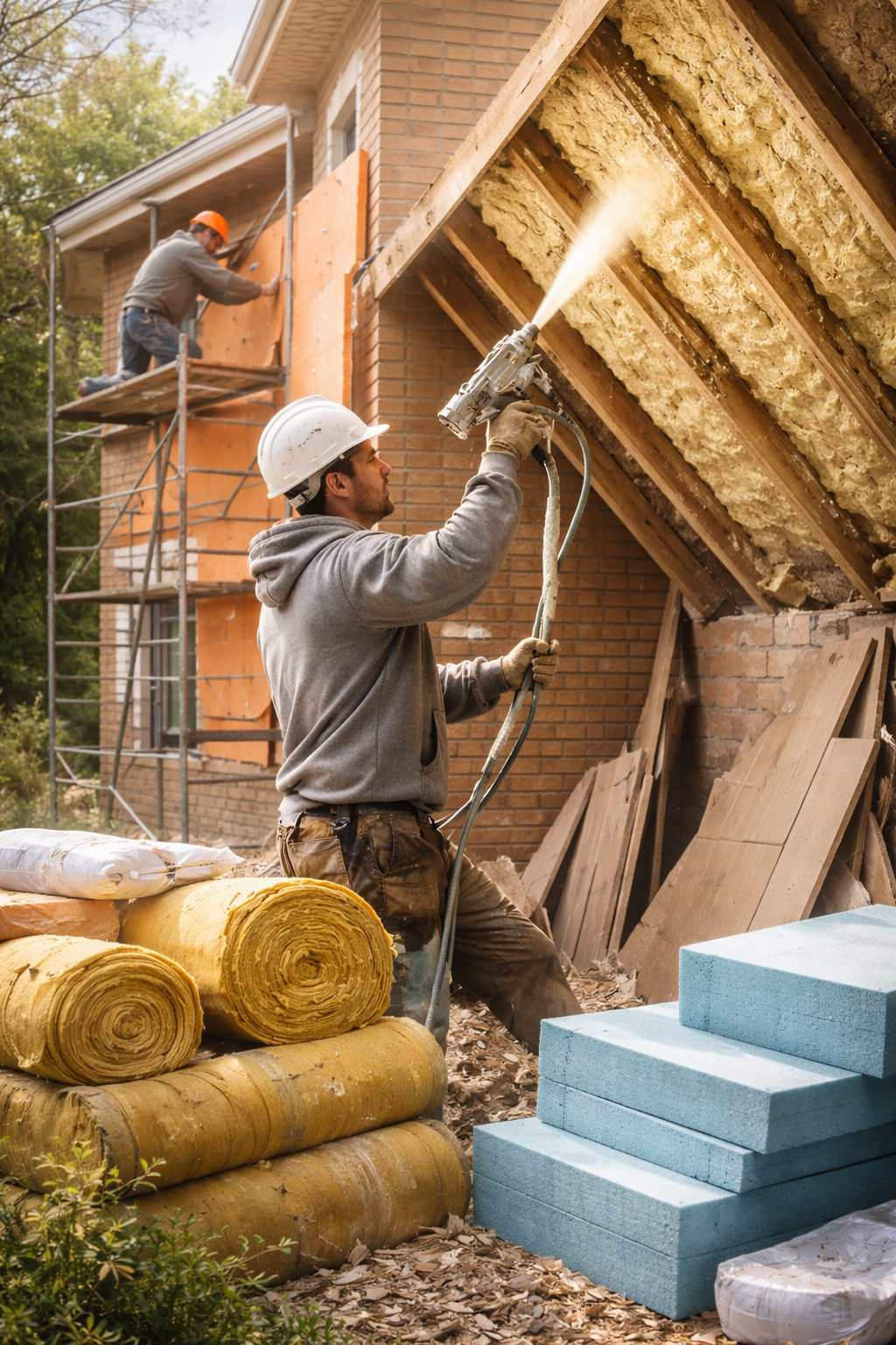Утепление домов в Новокубанске под ключ от 4367 руб/м2 | Профессионально — ТепломастерНкб