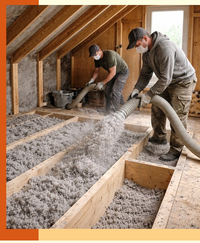 Утепление мансарды эковатой в Новокубанске с гарантией качества