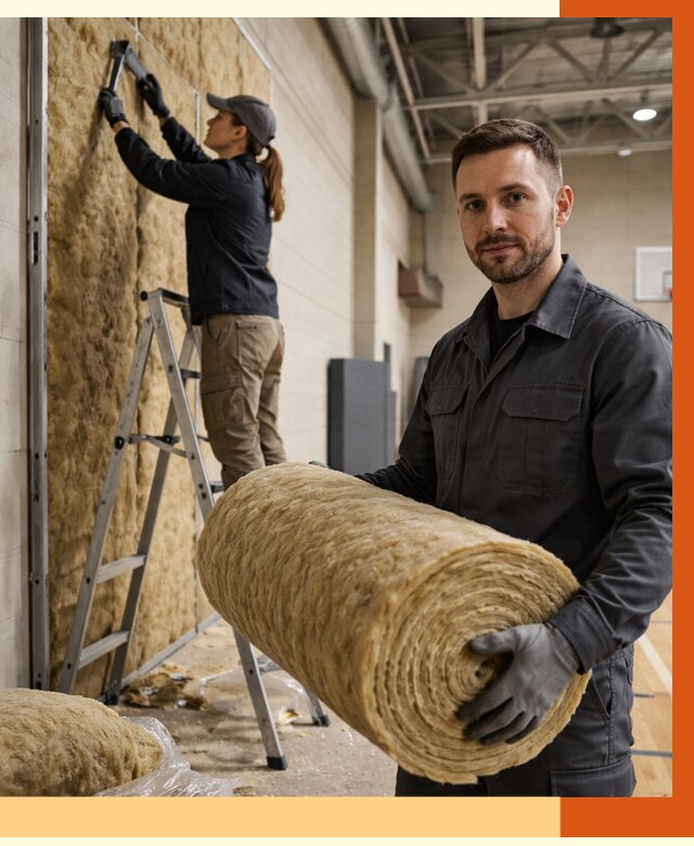 Утепление спортзала в Новокубанске от 7799 руб/м2 — комплексное утепление под ключ | ТепломастерНкб