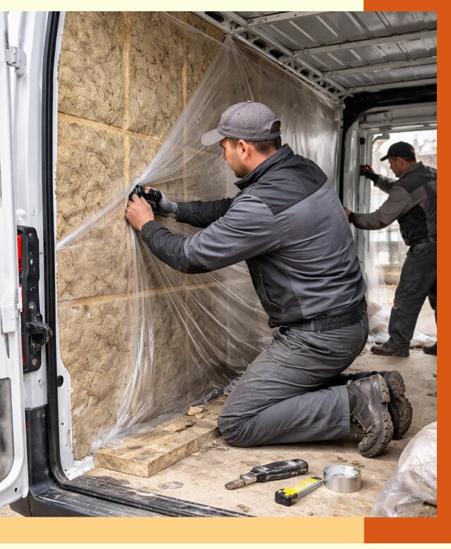 Утепление фургона в Новокубанске от 17157 руб/м2 — утепление фургона ППУ и кузова | ТепломастерНкб