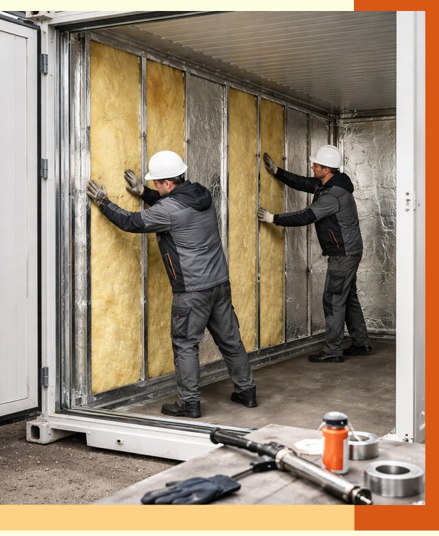 Утепление рефрижераторного контейнера в Новокубанске от 46791 руб./м² | ТепломастерНкб