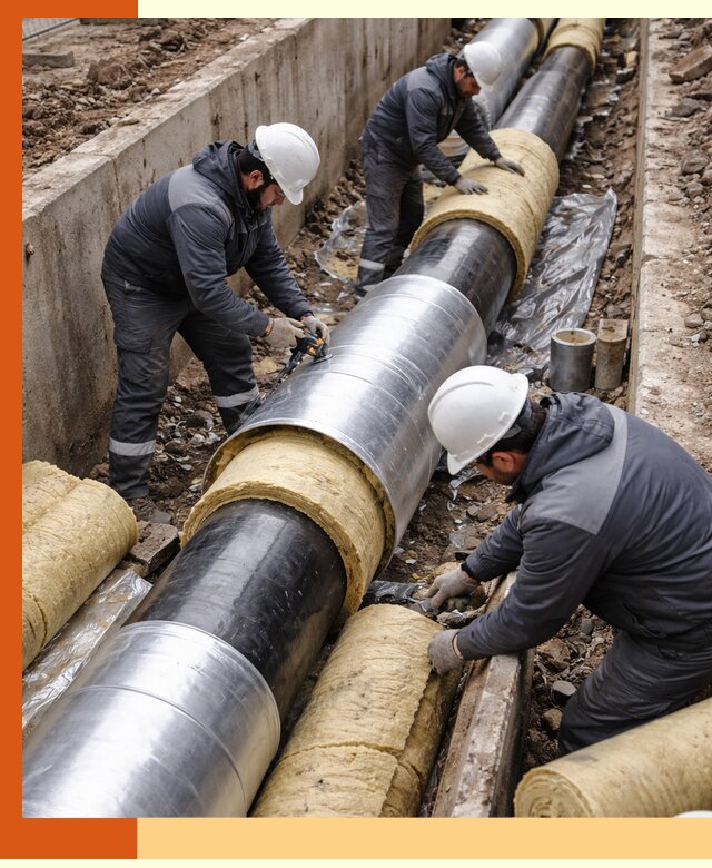 Утепление теплотрассы в Новокубанске: утеплительные работы и материалы