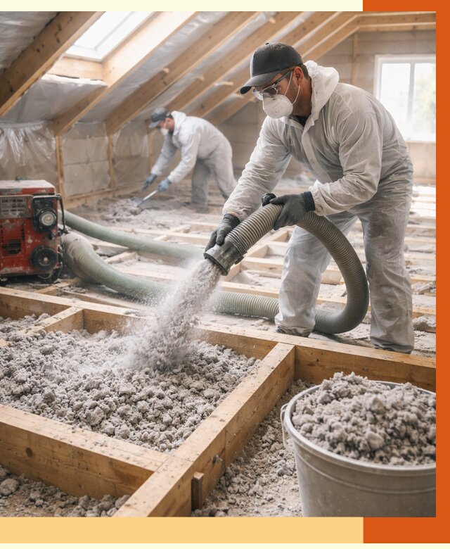 Утепление эковатой в Новокубанске от 3067 руб./м2 — монтаж и задувка | ТепломастерНкб