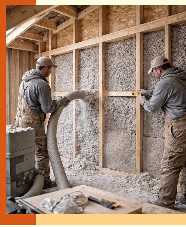 Утепление эковатой стен, потолков и перекрытий в Новокубанске