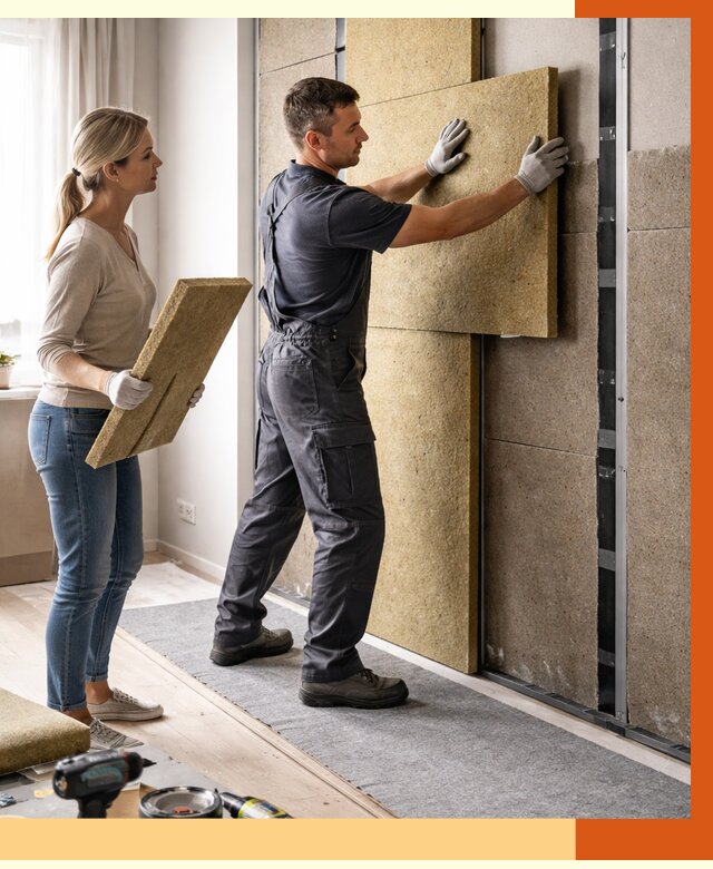 Профессиональная шумоизоляция квартиры в Новокубанске от 7799 руб. за м2 | ТепломастерНкб