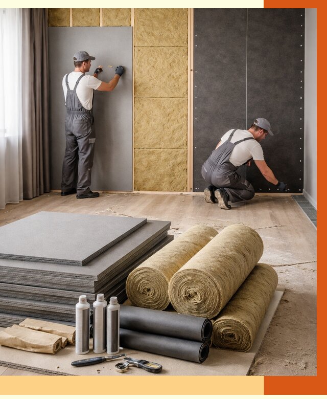 Шумоизоляция дома в Новокубанске от 4679 руб/м2 — комплексная звукоизоляция под ключ | ТепломастерНкб