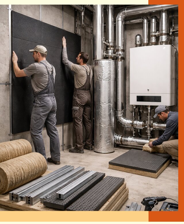 Шумоизоляция котельной в Новокубанске от 6759 руб. под ключ | Профессиональная звукоизоляция — ТепломастерНкб