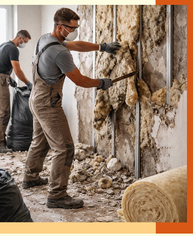 Демонтаж старого утеплителя в Новокубанске от 3639 руб. — работы под ключ | ТепломастерНкб